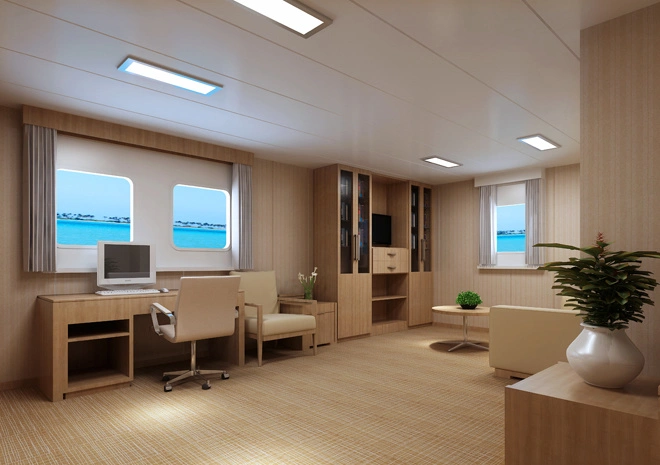 Lắp đặt vật liệu chống cháy và nội thất tàu thủy